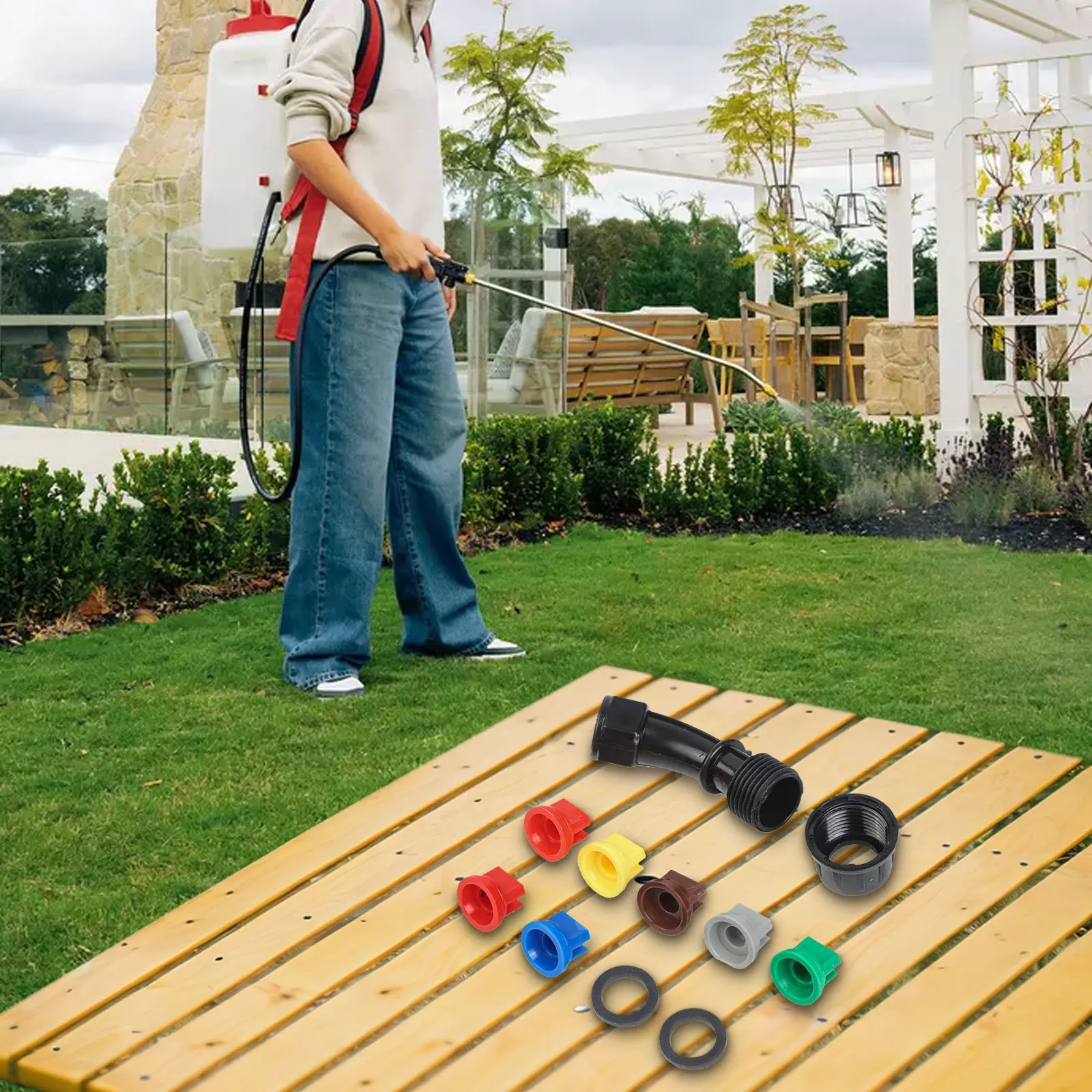 Crop Sprayer Backpack - 110 Derece Geniş Açılı Fan Nozulu