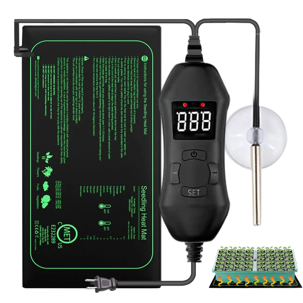 Seedling Heat Mat - 50 W AB-ABD/İNGILTERE/AU Ayarlanabilir Termostat Fide