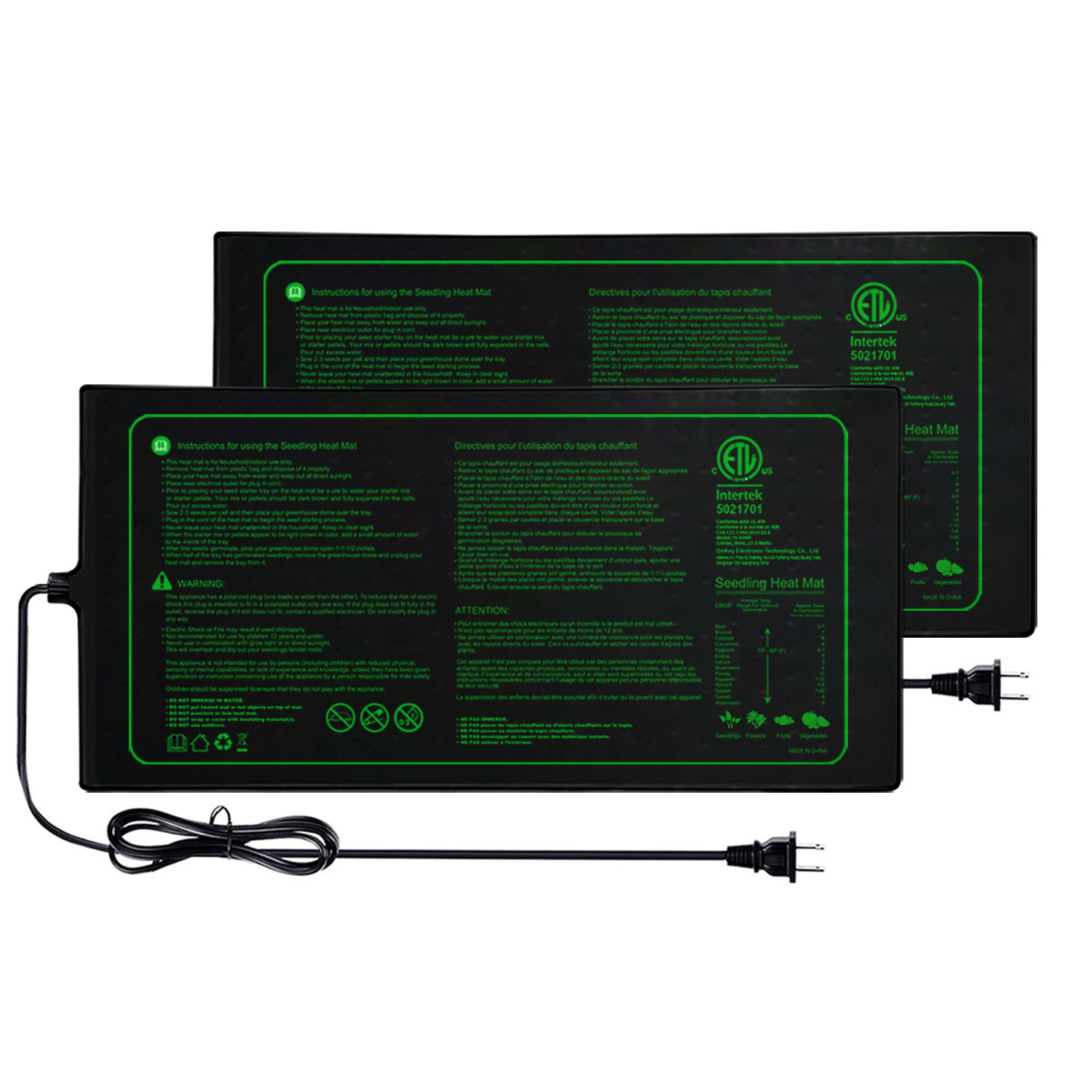 İki'li Paket 20x10 İnç Fide Is - Seedling Heat Mat incelemesi ve fiyatı