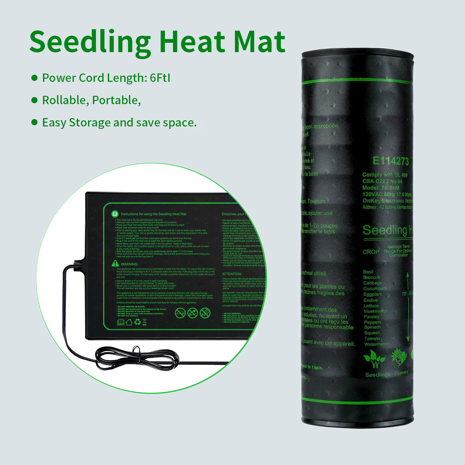 İki'li Paket 20x10 İnç Fide Is - Seedling Heat Mat incelemesi ve fiyatı